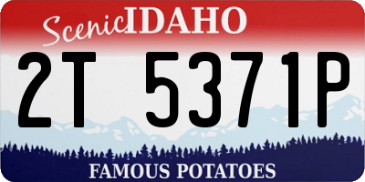 ID license plate 2T5371P