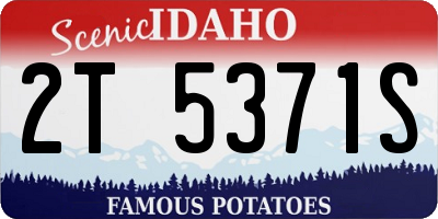 ID license plate 2T5371S