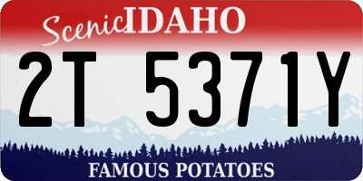 ID license plate 2T5371Y