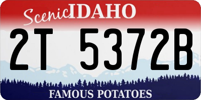 ID license plate 2T5372B