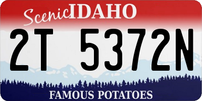 ID license plate 2T5372N