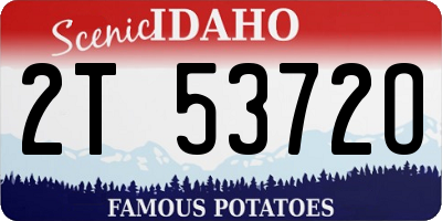 ID license plate 2T5372O