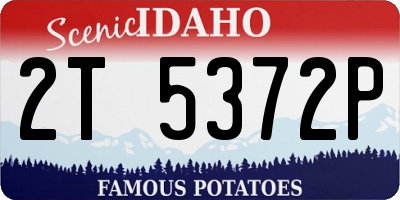 ID license plate 2T5372P