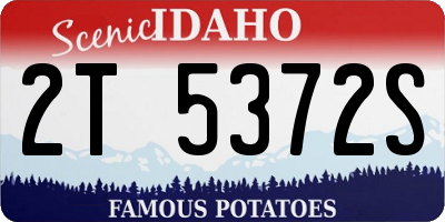 ID license plate 2T5372S