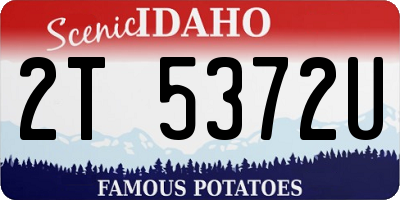 ID license plate 2T5372U