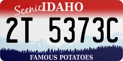 ID license plate 2T5373C