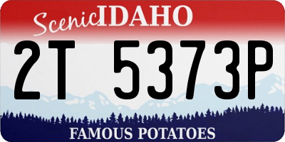 ID license plate 2T5373P
