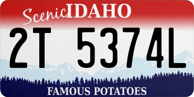 ID license plate 2T5374L