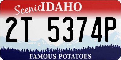 ID license plate 2T5374P