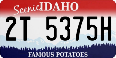ID license plate 2T5375H