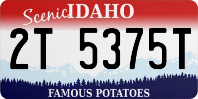 ID license plate 2T5375T