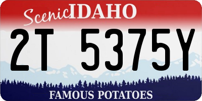 ID license plate 2T5375Y