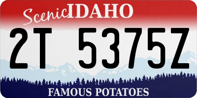 ID license plate 2T5375Z