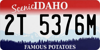 ID license plate 2T5376M
