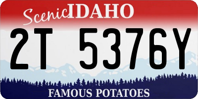 ID license plate 2T5376Y