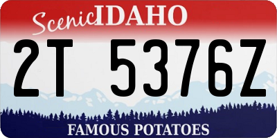ID license plate 2T5376Z