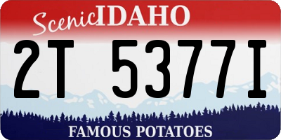 ID license plate 2T5377I