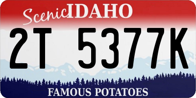 ID license plate 2T5377K