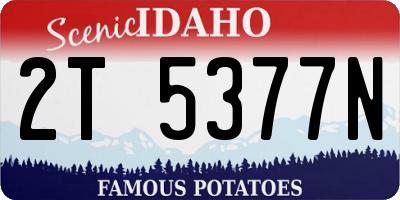 ID license plate 2T5377N