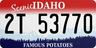 ID license plate 2T5377O