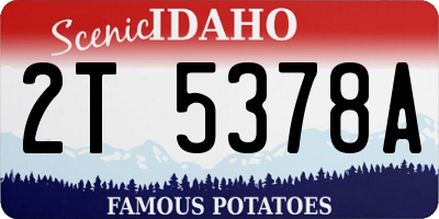 ID license plate 2T5378A