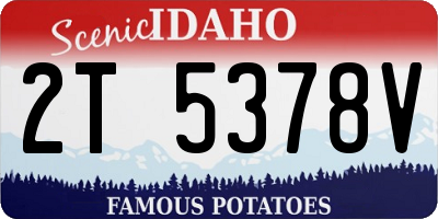 ID license plate 2T5378V