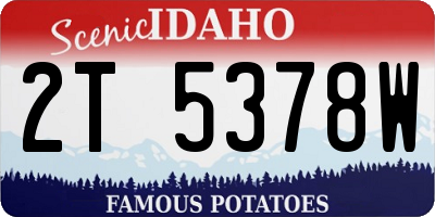 ID license plate 2T5378W
