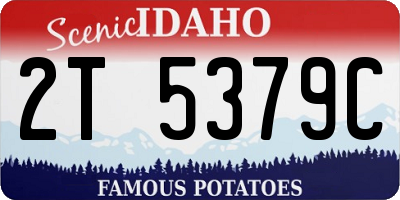ID license plate 2T5379C