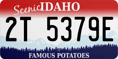 ID license plate 2T5379E