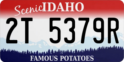 ID license plate 2T5379R