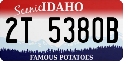 ID license plate 2T5380B