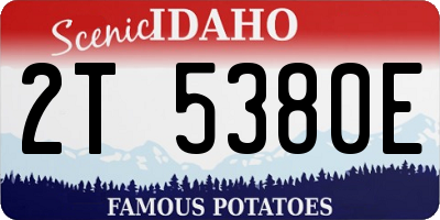 ID license plate 2T5380E