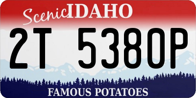 ID license plate 2T5380P