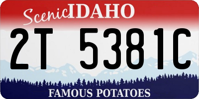 ID license plate 2T5381C