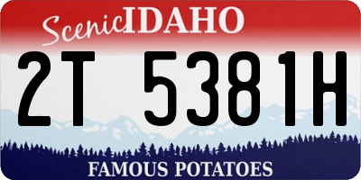 ID license plate 2T5381H