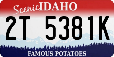 ID license plate 2T5381K