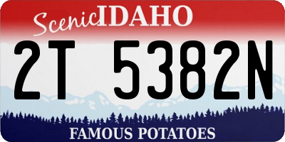 ID license plate 2T5382N