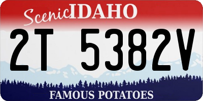ID license plate 2T5382V