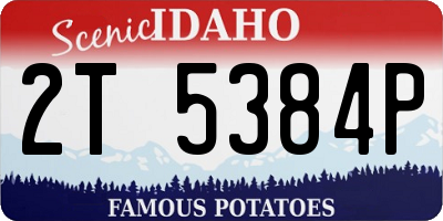 ID license plate 2T5384P