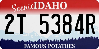 ID license plate 2T5384R