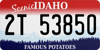 ID license plate 2T5385O
