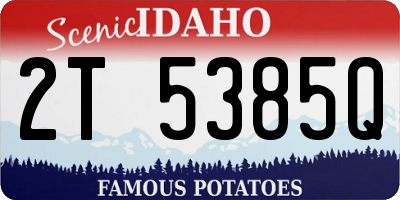 ID license plate 2T5385Q
