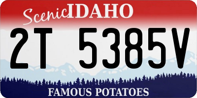 ID license plate 2T5385V