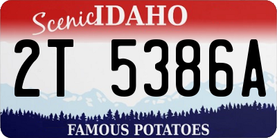 ID license plate 2T5386A