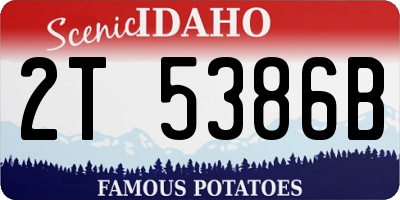 ID license plate 2T5386B