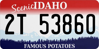 ID license plate 2T5386O