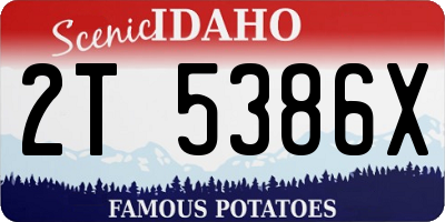 ID license plate 2T5386X