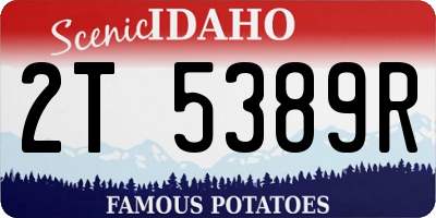 ID license plate 2T5389R