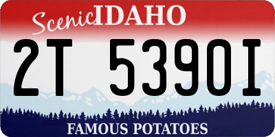 ID license plate 2T5390I