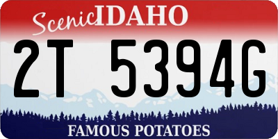 ID license plate 2T5394G